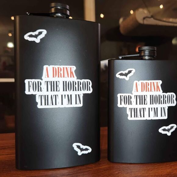 Handmade My Chemical Romance "Sleep" Flasks - Set of 2 - Picture 1 of 3